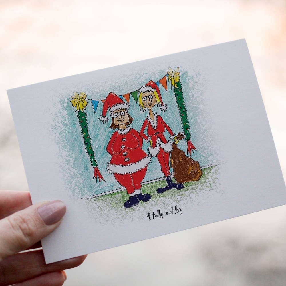 woo commerce christmas card holly and ivy 2