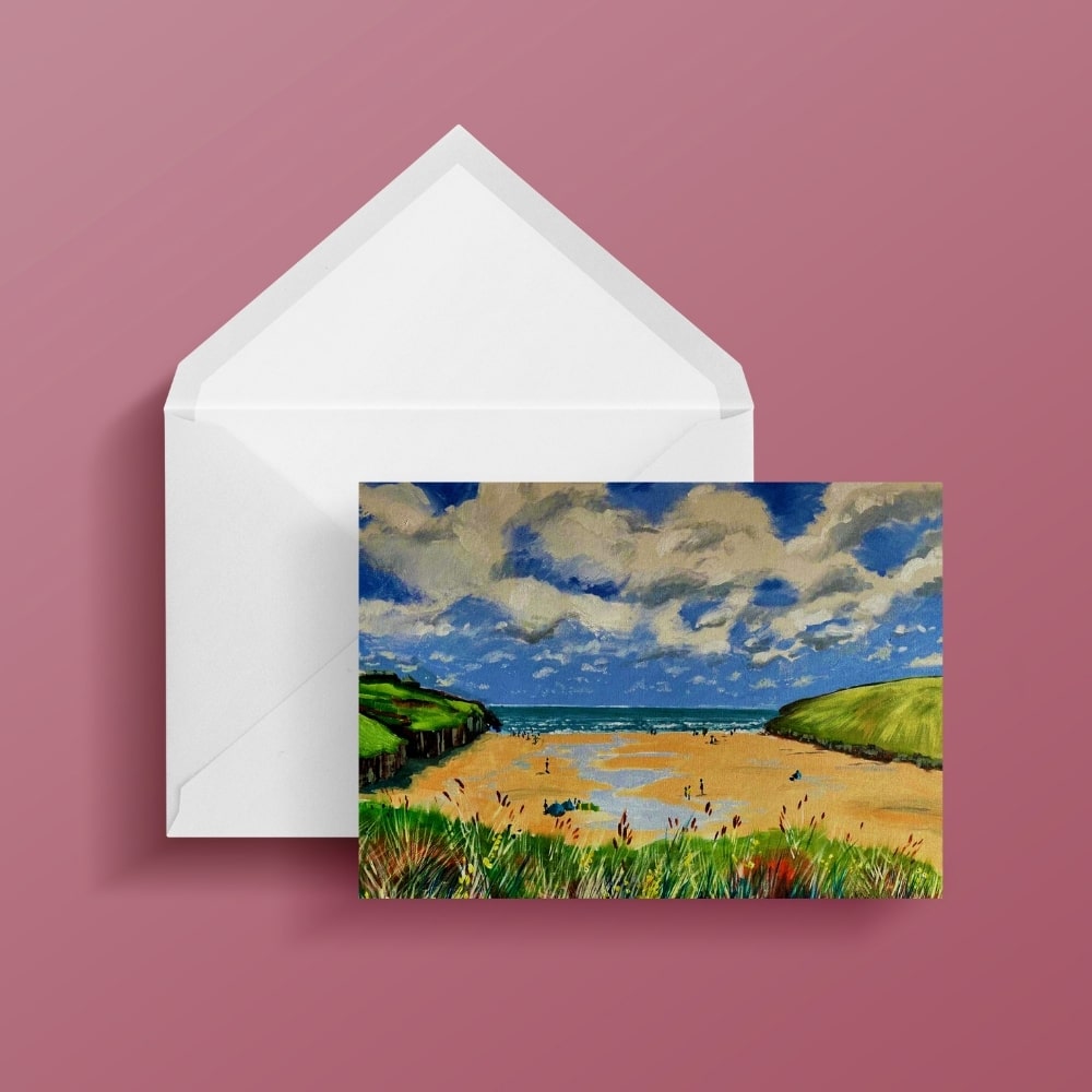 woo commerce greeting card porthcothan bay 3