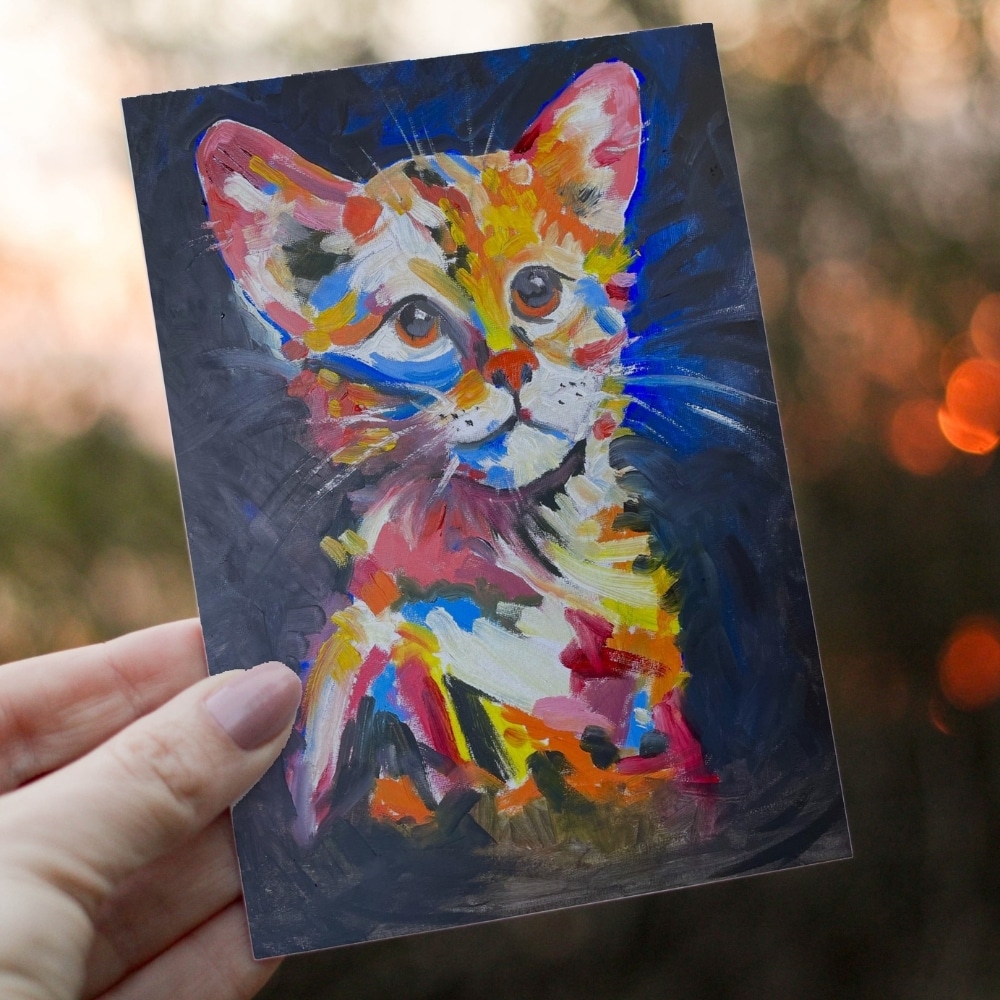 woo commerce greeting card the watchful kitten 1